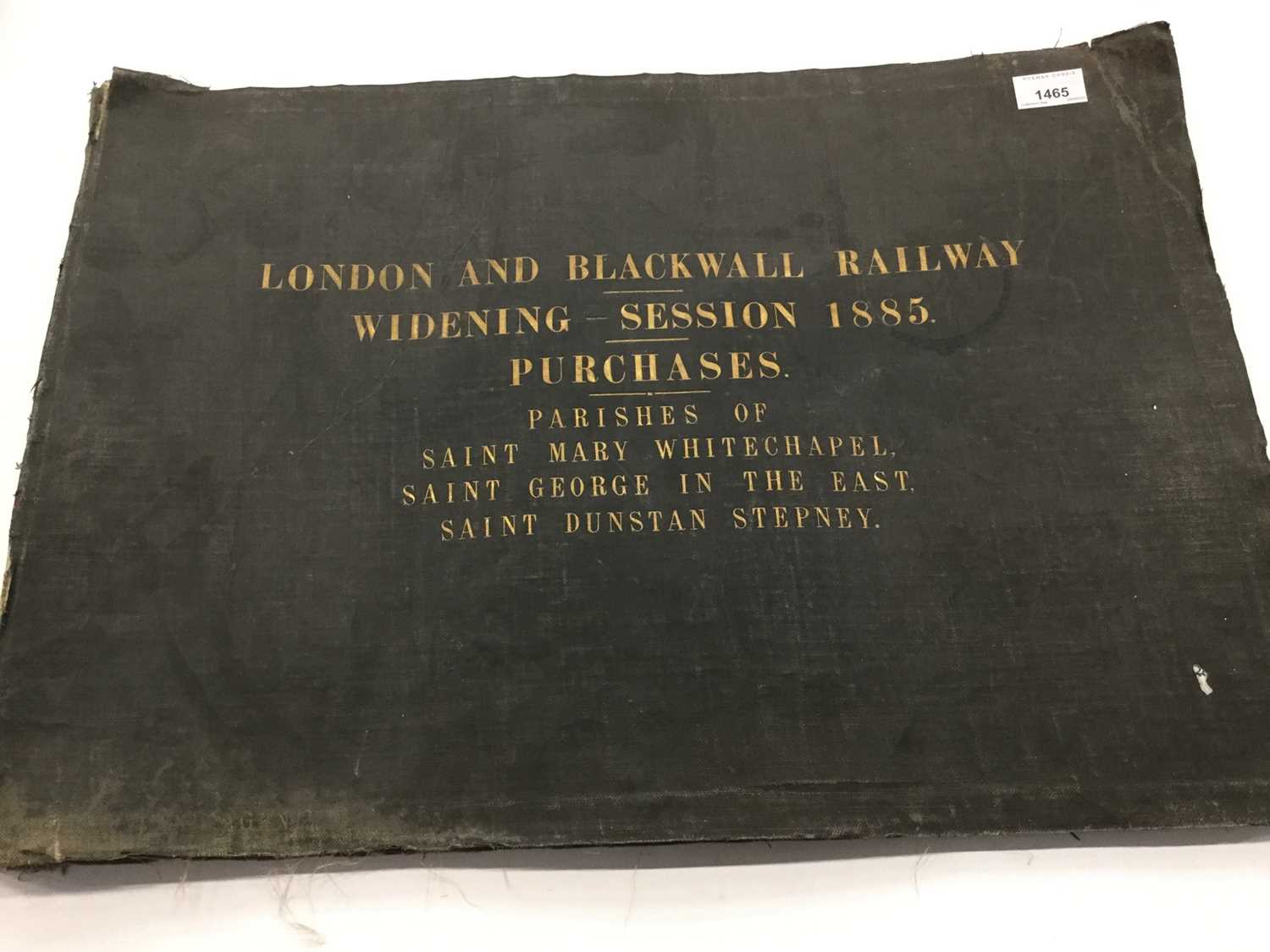 Lot 1465 - Victorian purchase ledger for the London and Blackwall Railway Widening 1885