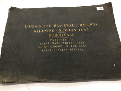 Lot 1465 - Victorian purchase ledger for the London and Blackwall Railway Widening 1885