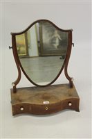 Lot 1480 - George III mahogany toilet mirror with...