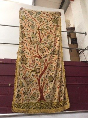 Lot 2223 - 19th century English crewel work curtain