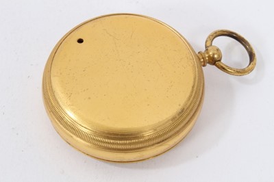 Lot 1032 - Victorian pocket barometer in case by Stanley London