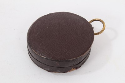 Lot 1032 - Victorian pocket barometer in case by Stanley London