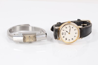 Lot 576 - 1940s/50s ladies Fabre-Leuba Geneva Art Deco bangle watch and Seiko wristwatch (2)