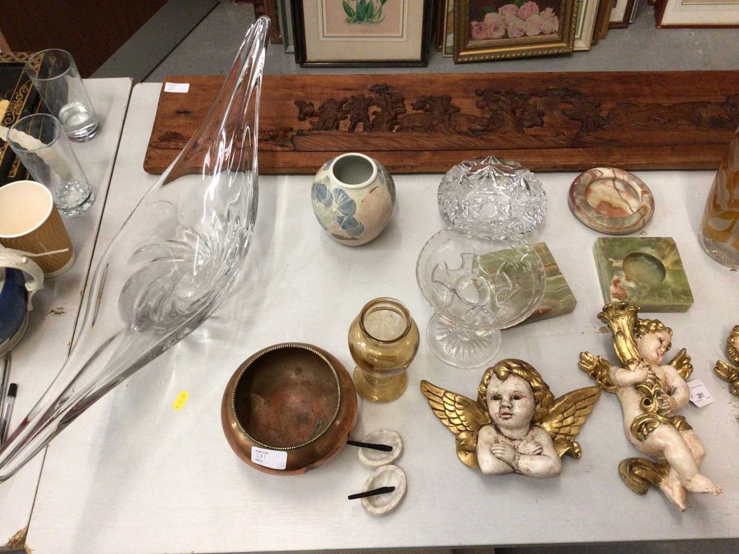 Window Sundries Lot 281 - Sundry items, to include a large relief
