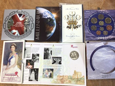 Lot 492 - G.B. - Royal Mint mixed uncirculated flatpack year sets to include 1987, 1992 x 2, 1993, 1994, 1995, 1996, 1997, 1998, 1999, 2000, 2001, 2002, 2003, 2004, 2005, 2006, 2007, 2008, 2009 and other fla...