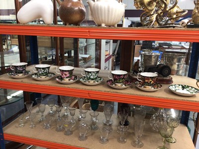 Lot 288 - Six Royal Albert 'Provincial Flowers' cups and saucers, together with one further saucer, and a Border Fine Art sculpture entitled 'An Early Start'