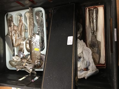 Lot 304 - Quantity silver plated cutlery and flatware