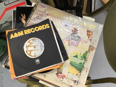 Lot 305 - Lot LP and 45 records including Elton John