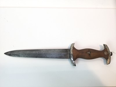 Lot 908 - Second World War Nazi 1933 Model S.A. dress dagger, the blade etched 'alles für Deutschland', and marked RZM M7/13, Nazi insignia removed and scabbard not present.