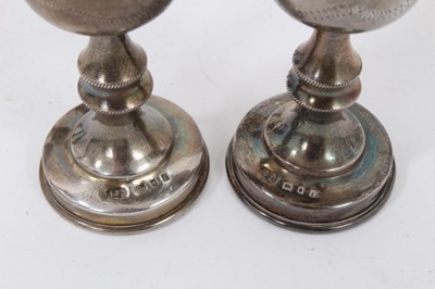 Lot 155 - Seven silver Jewish Kiddush cups
