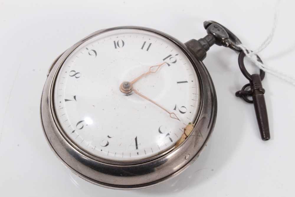 Lot 151 - Georgian pair cased pocket watch