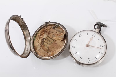 Lot 151 - Georgian pair cased pocket watch