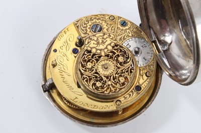 Lot 151 - Georgian pair cased pocket watch