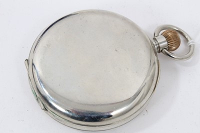 Lot 154 - Victorian Goliath travelling watch in silver mounted frame