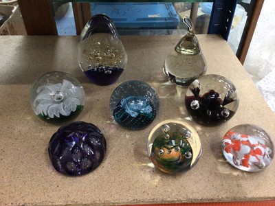 Lot 328 - Eight assorted 20th century glass paperweights