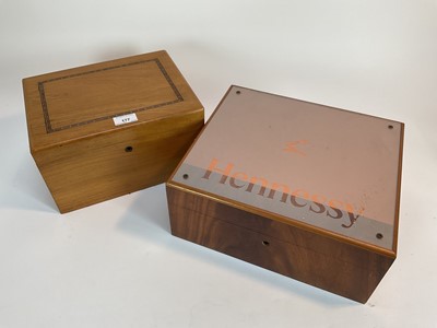 Lot 177 - Hennessy humidor and another