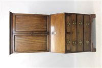 Lot 1498 - George III mahogany bureau cabinet, the upper...