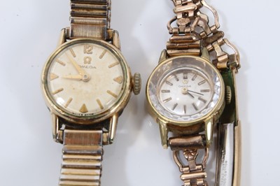 Lot 56 - Two vintage ladies Omega gold plated wristwatches