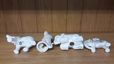 Lot 156 - Selection of Crested China Elephants, various manufacturers to include Shelley, Willow Art and Grafton