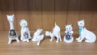 Lot 158 - Selection of Crested China Cats, various manufacturers to include Savoy China, Arcadian and Carlton