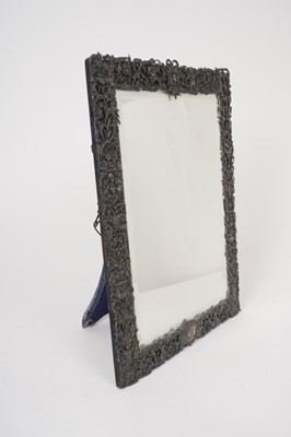 Lot 318 - Victorian silver mounted table mirror