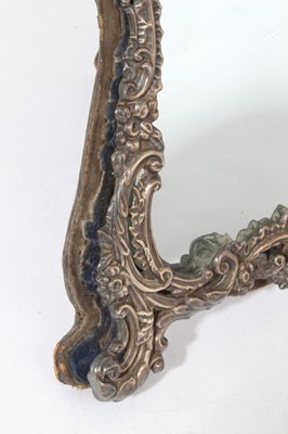 Lot 173 - Victorian silver mounted table mirror