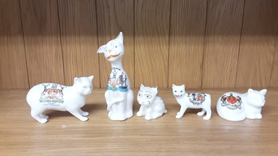 Lot 164 - Selection of Crested China Cats, various manufacturers to include Carlton, Willow Art and Savoy