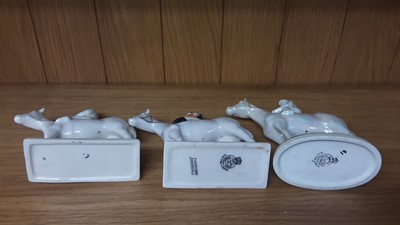 Lot 166 - Selection of Crested China Horse and riders, various manufacturers to include Carlton, Arcadian and Wilton