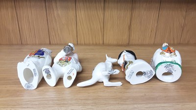 Lot 167 - Selection of Crested China models including Policeman, Boy Scout, Lighthouse etc, various manufacturers to include Carlton, Willow Art and Shelley