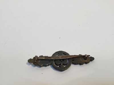 Lot 837 - Second World War Nazi Operational Flying Clasp badge for Fighter Squadrons with broad pin backing.