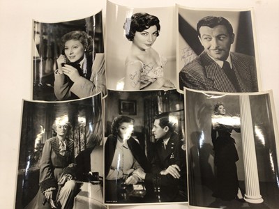 Lot 1441 - Autographs 1950's Actors and Actresses hand signed portrait Photographs and Film Stills, Ava Gardner 'Best Wishes Ava Gardner, Robert Taylor 'To Sheila My Best Wishes Robert Taylor, Greer Carson 'B...