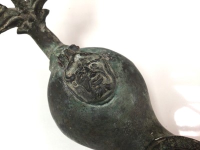 Lot 320 - Roman style bronze oil lamp