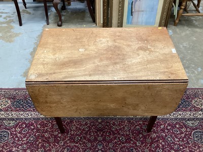 Lot 881 - 19th century mahogany dropleaf dining table on taper legs