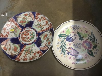 Lot 258 - 19th century Japanese dish and a Poole pottery charger