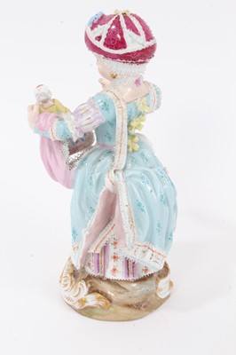 Lot 55 - Meissen figure of a girl with a doll