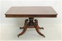 Lot 1513 - George IV mahogany breakfast table, rounded...