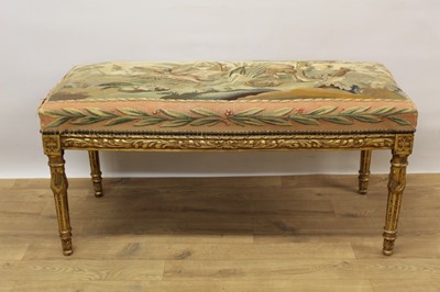 Lot 1385 - Rare 18th century Continental giltwood stool