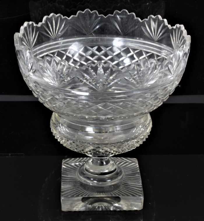 Lot 83 - 19th century cut glass pedestal bowl