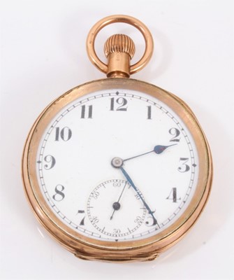 Lot 581 - 9ct gold pocket watch