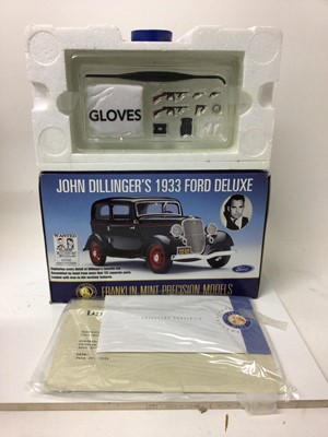 Lot 1830 - Franklin Mint models of vintage cars including John Dillinger 1935 Ford Deluxe, Stutz Black Hawk, Corvette 53 Auburn and others (10)