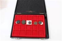 Lot 169 - Roman - a small two-tray coin case containing...