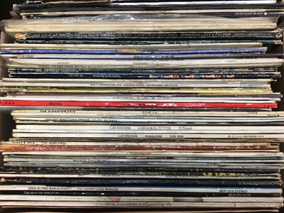 Lot 204 - Two boxes of LP records (approx 100)  including Beatles, Pink Floyd, Free and others
