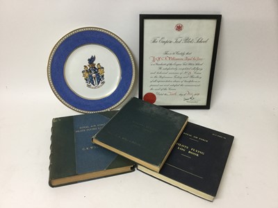 Lot 848 - A Group of three 1940's and later RAF flying log books relating to R.A.F. Test Pilot Flight Officer C. K. Williamson