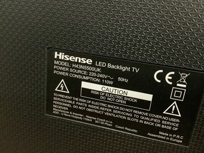 Lot 4 - 43" Hisense Smart TV