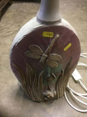 Lot 209 - Bernard Rooke pottery table lamp