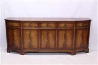 Lot 1523 - Large George III-style mahogany bow front...