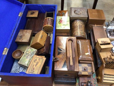 Lot 420 - Collection of Victorian and later work boxes, cigarette boxes and others