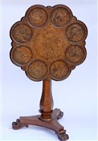 Lot 1528 - Fine and unusual late-Regency burr elm supper...