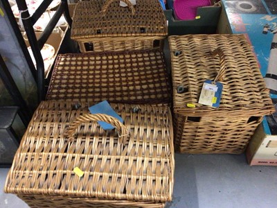 Lot 381 - Four wicker picnic baskets