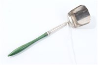 Lot 555 - George III Silverer sugar scoop / caddy spoon...